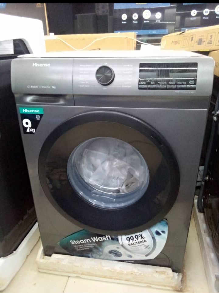 A 9 kilogram automatic Hisense washing machine