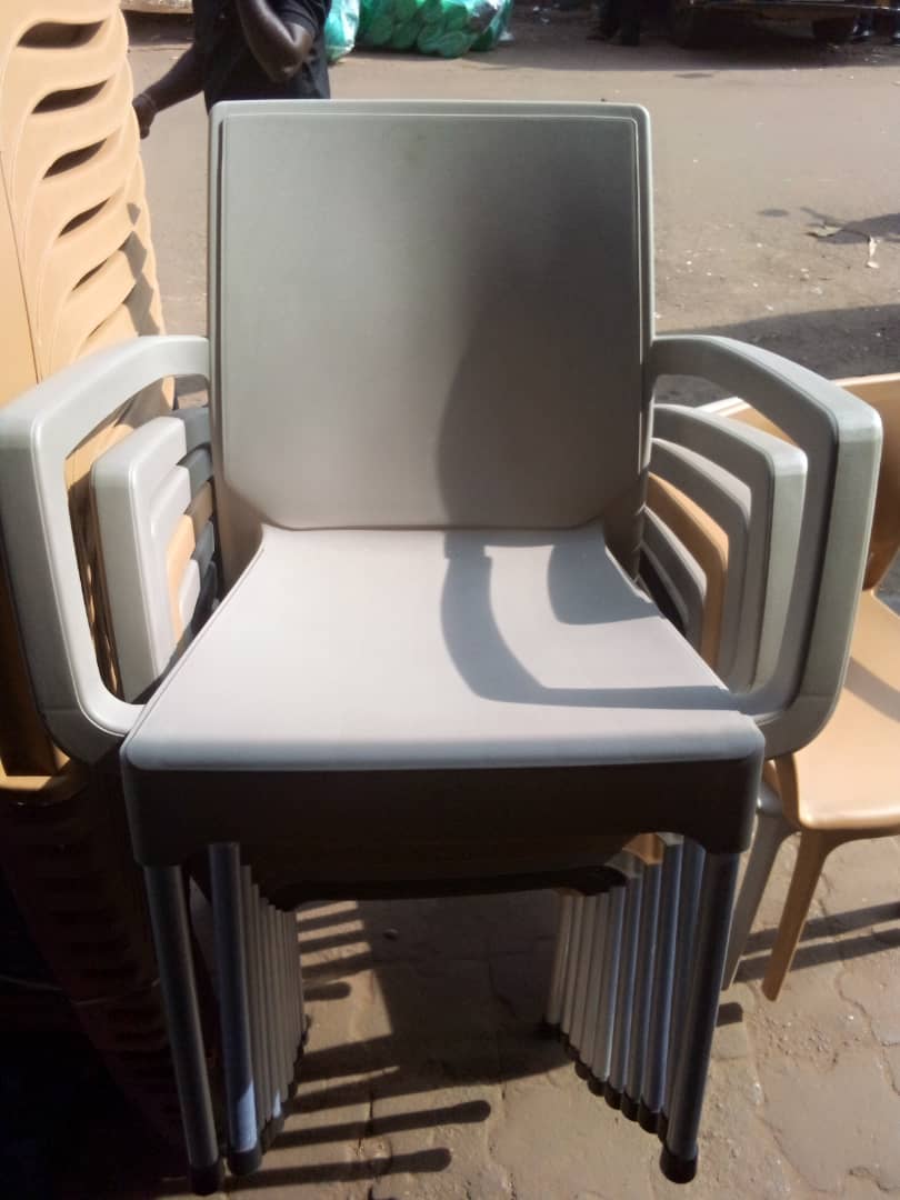 Metallic stool plastic chairs