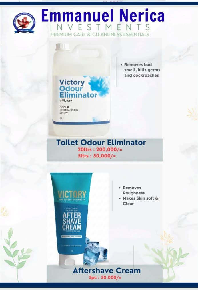 TOILET ODOUR ELIMINATOR & AFTERSHAVE CREAM