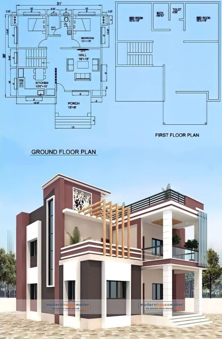 A Four bedroom house