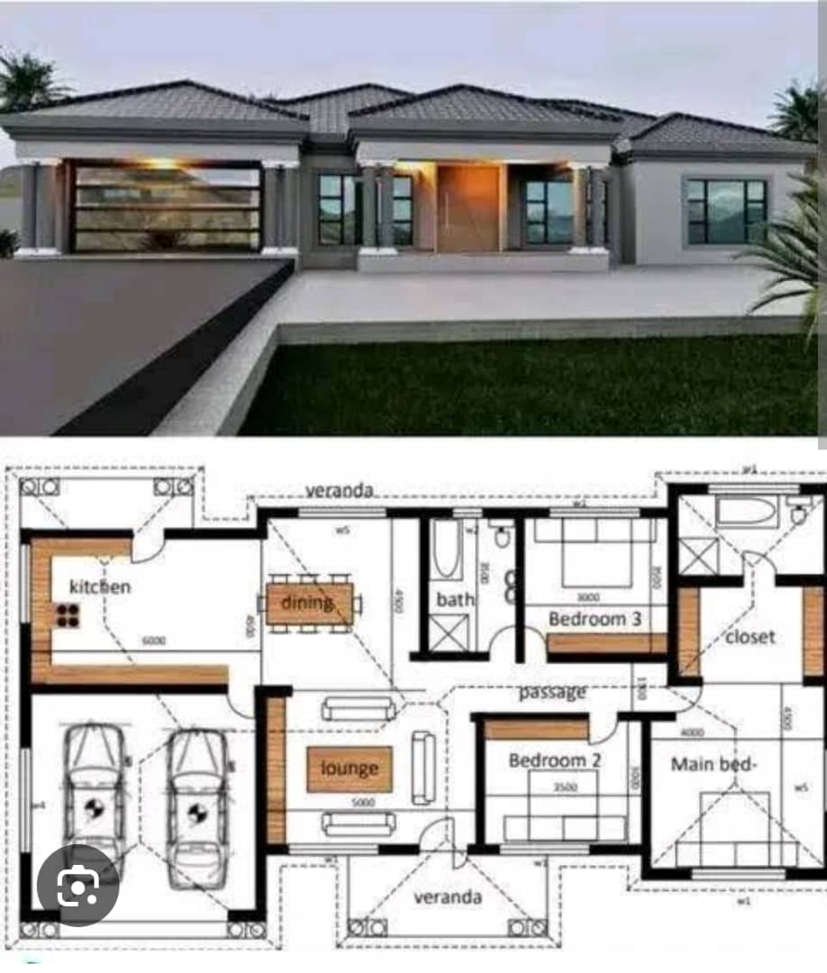 A three bedroom house