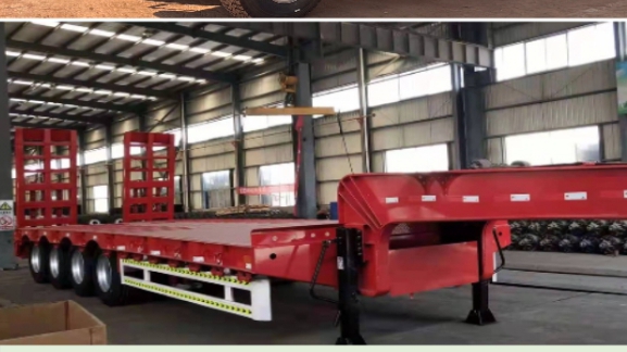 Brand New Howo Red low bed semi trailer CDK 2025