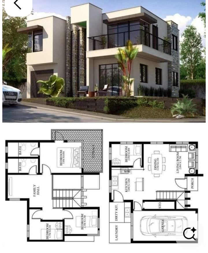 A FOUR BEDROOM RESIDENTIAL HOUSE
