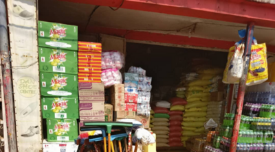 A package of food and home use items
