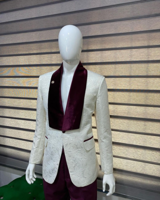 Cream checked mixed mallon